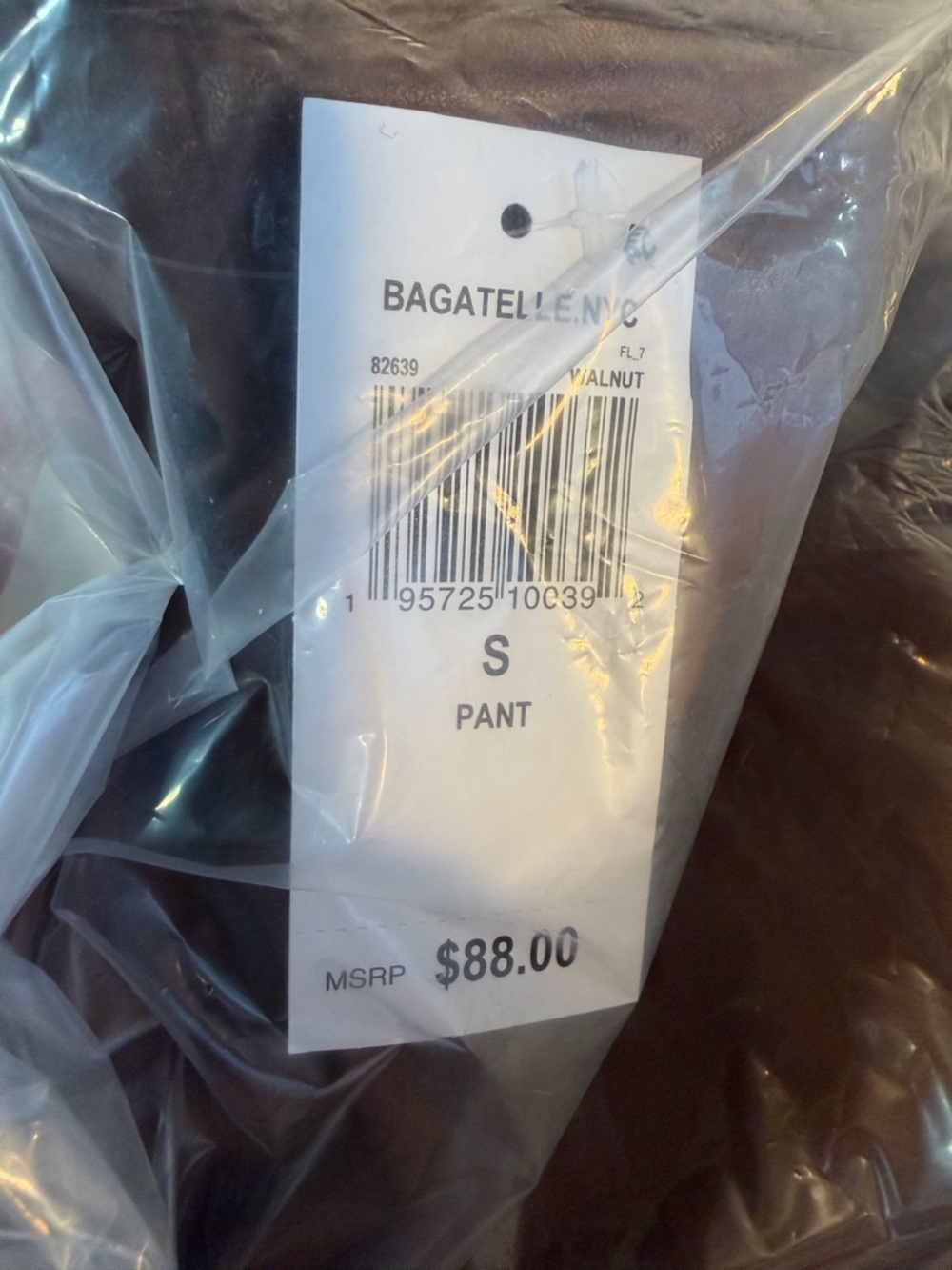 NWT Bagatelle NYC ‘Vegan Leather Flare Leg Pull-On Pants’ in “Walnut” Brown Sz S - Picture 4 of 5